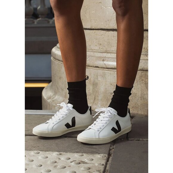 Veja Esplar Logo Sneakers in Extra-White Black 11 Mens Athletic Shoes - Picture 14 of 14